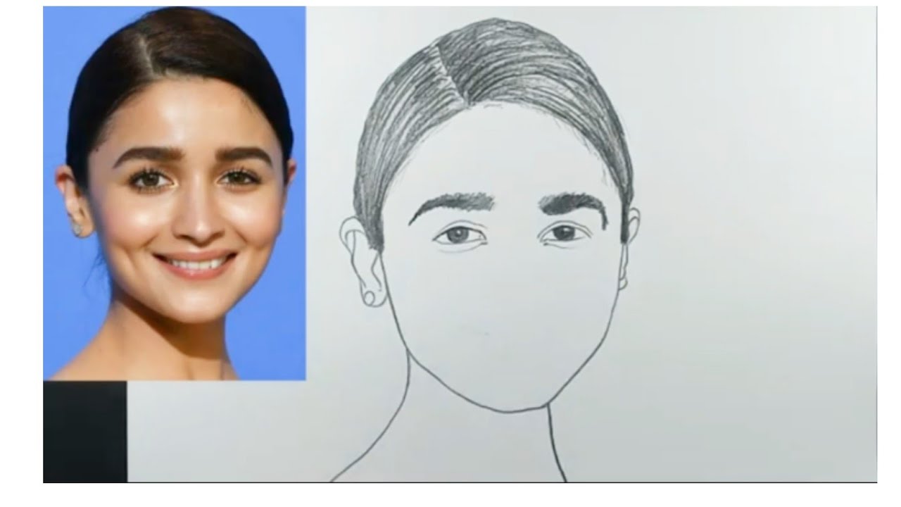 Alia Bhatt pencil sketch drawing how to draw girl beautiful alia bhatt