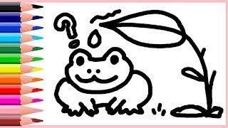 How to Draw a Frog - Drawing a Frog - Coloring Pages Animals for kids | Tanimated Toys