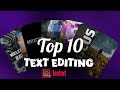These are the top 10 text editing result using @InShotApp