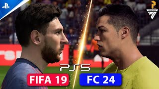 EA FC 24 Vs FIFA 19 - Comparison! (Gameplay, Graphics, Player Animation, and more!) screenshot 5