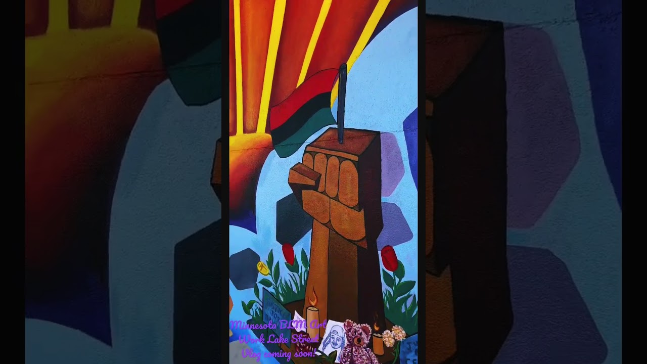 ☮️MINNEASOTA EAST LAKE STREET BLM ART WORK:)