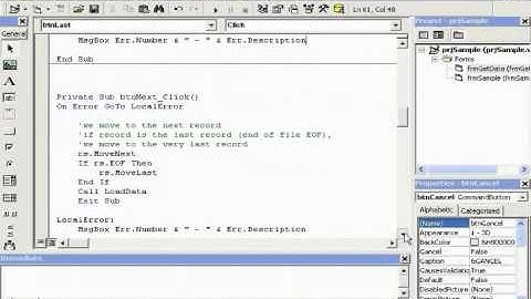 VB 6 - Basic Database Operation using ADO