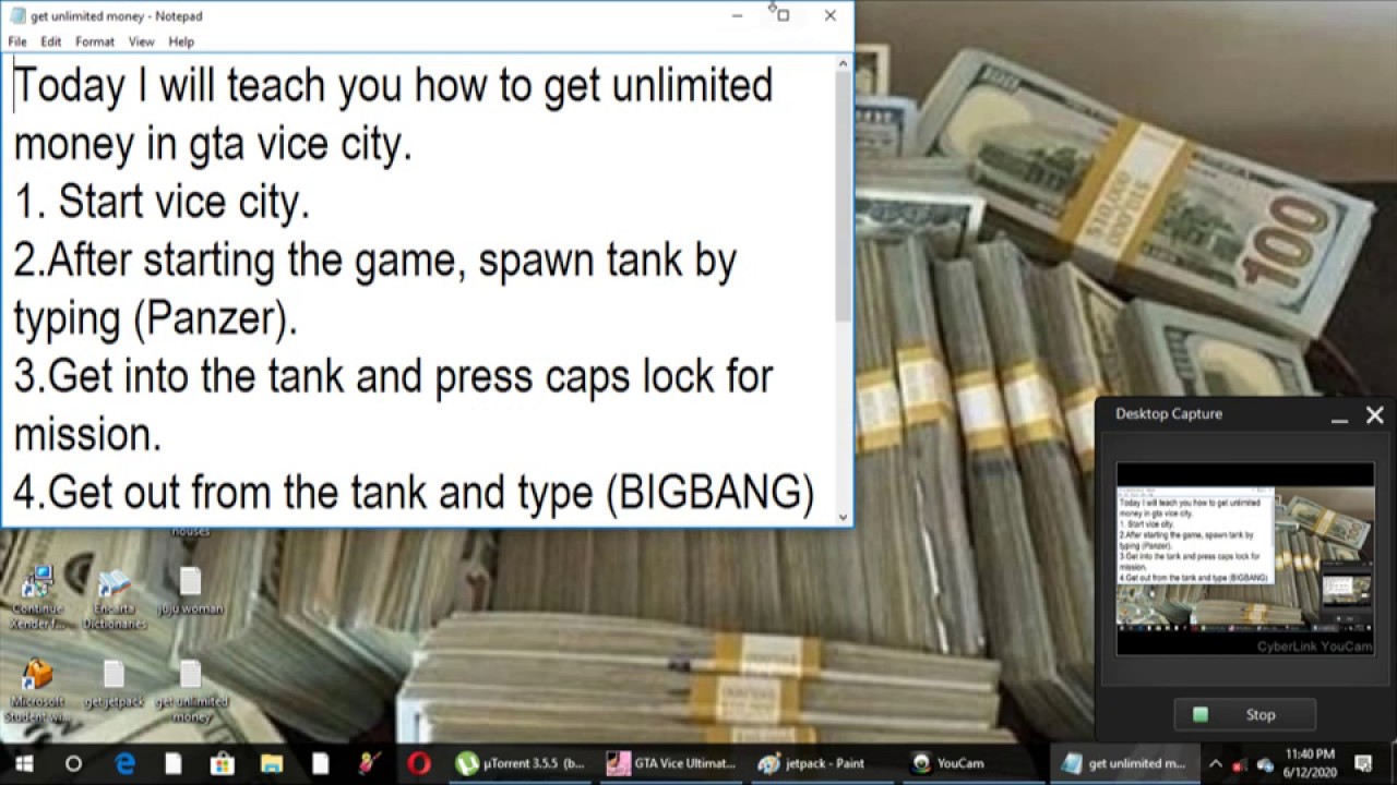 How to get unlimited money in gta vice city 2 YouTube