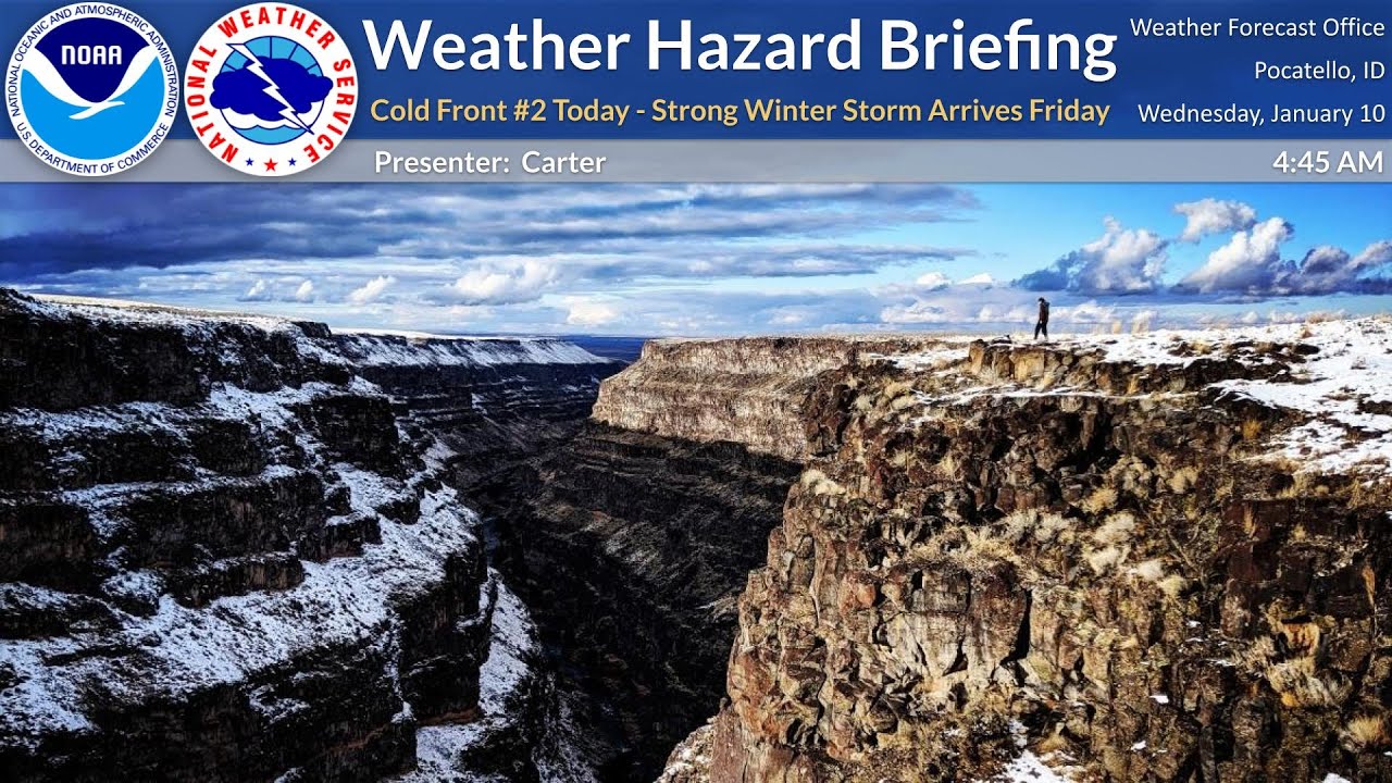 01/10/24 Hazard Briefing - Cold Front #2 Today - Strong Winter Storm ...