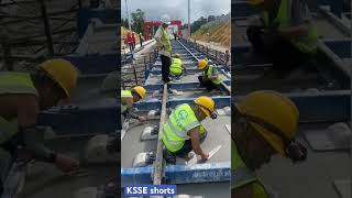 How Railroad Tracks Are Built Step by Step 🤯🚆 #Construction #Engineering