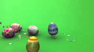 Green Screen Fx, Dancing Easter Eggs 320P