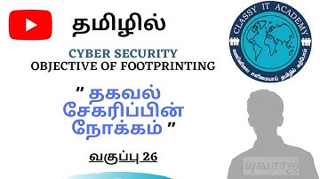 26 தமிழில் OBJECTIVE OF FOOTPRINTING in Tamil  CYBER SECURITY   Classy IT Academy