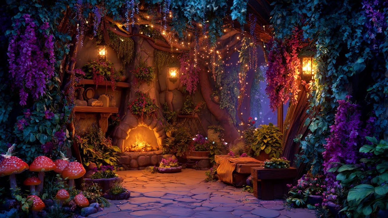 Dreamy Fairy Relaxing Nook Forest ✨ Magical Music & Exotic Plants Ambience ~ Calm your Emotions