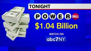 Powerball jackpot up to $1.04B for tonight's drawing
