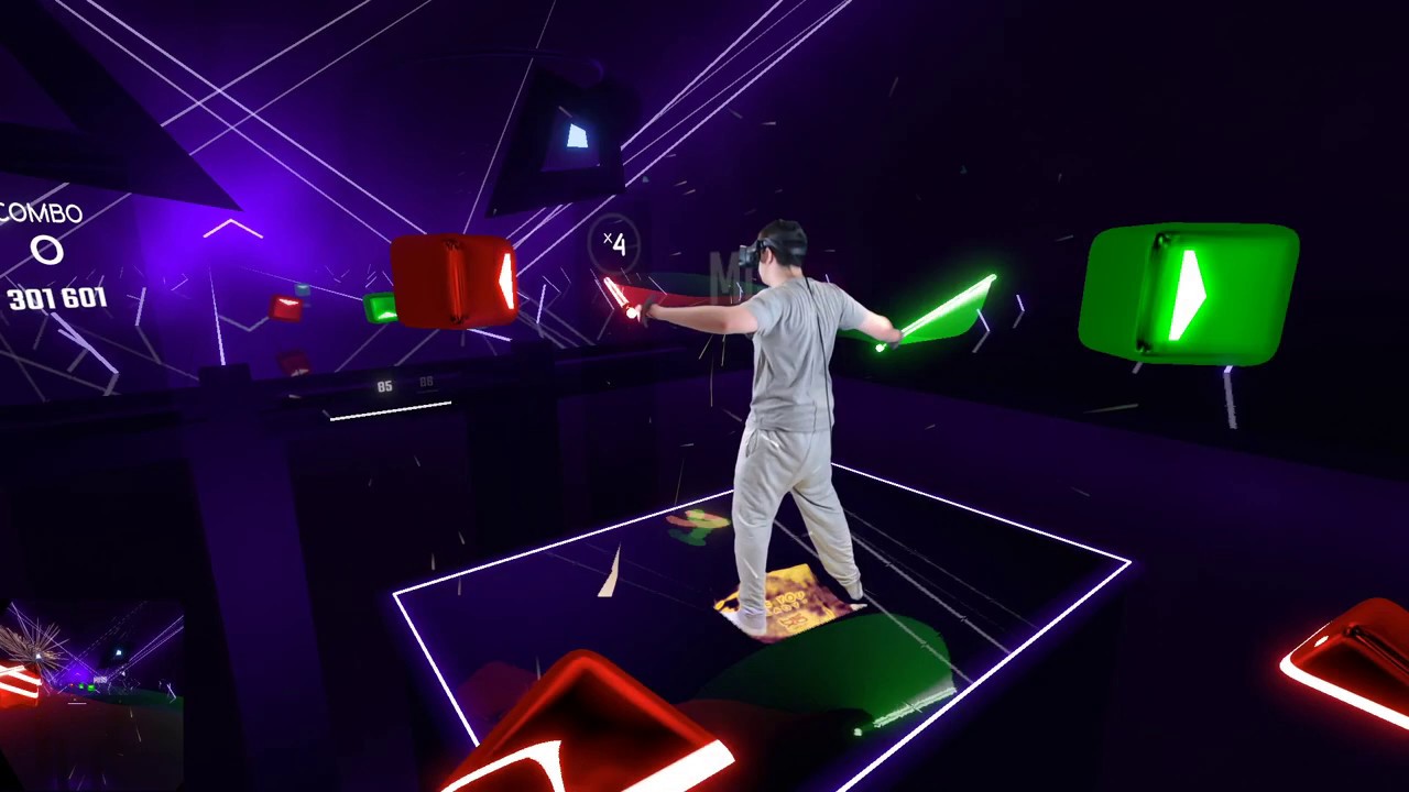 Mixed Reality Beat Saber Elixia on Expert YouTube