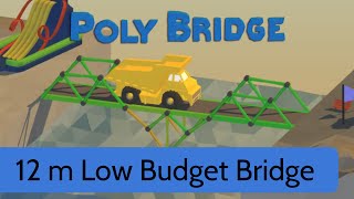 Poly Bridge - Level 42 - 80s Fun Land - 12m Low Budget Bridge