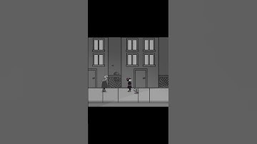Willow protected by this cute and awesome cat on the dark street #gamedev