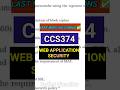 Web Application Security(CCS374)#ccs374#webapplications#webapplicationsecurity #webappsecurity#r2021