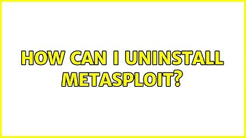 Ubuntu: How can I uninstall metasploit?