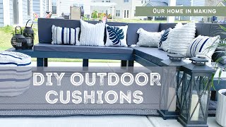 DIY OUTDOOR CUSHION IN LESS THAN AN HOUR | How to make cushions for patio furniture