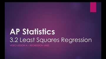 AP Statistics - 3.2A Regression Lines