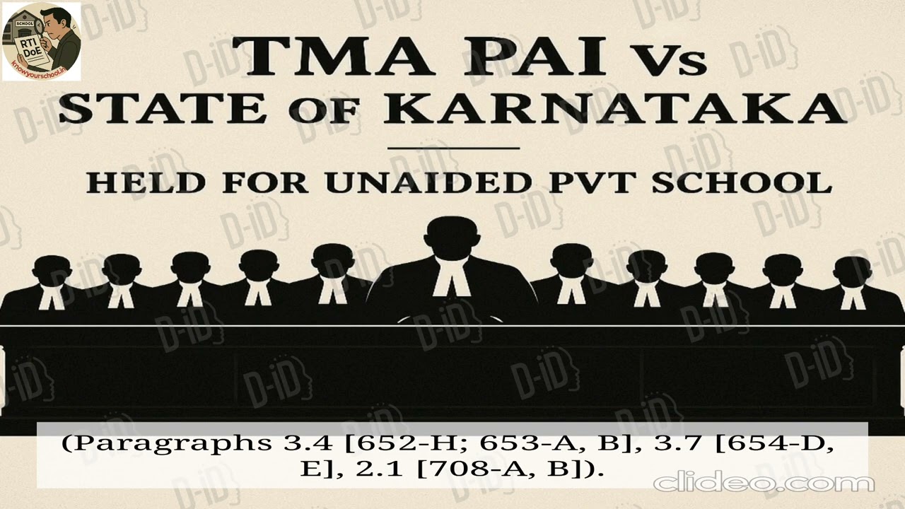 Fee Regulation and Financial Autonomy in Unaided Schools: TMA Pai Foundation (2002)