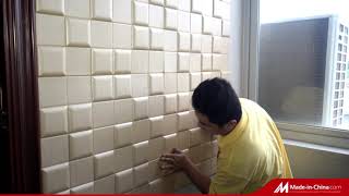 Installation  TANGRM soft leather wall panel screenshot 5