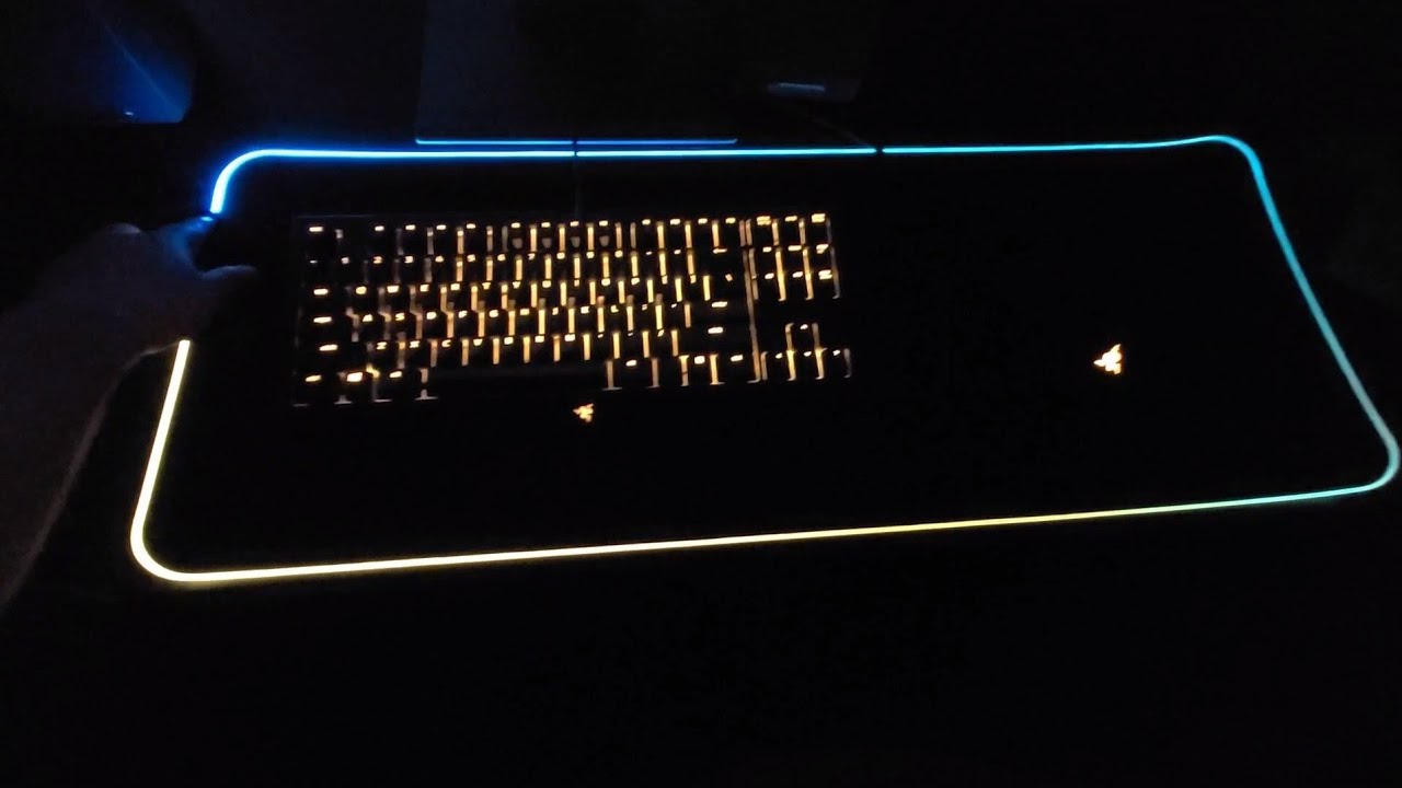  almohadilla grande para teclado y raton de computadora con luces 