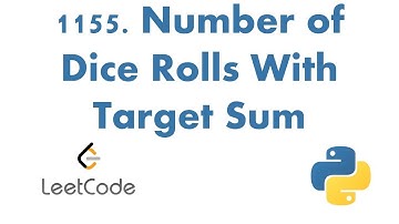 1155. Number of Dice Rolls With Target Sum || Python || LeetCode