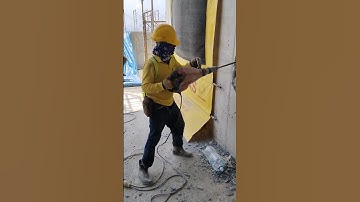concrete wall hacking #civilengeenring #construction #automobile