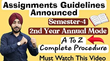 DU-SOL Assignments Guidelines Announced 2021 Semester-4 & 2nd Year Annual Mode | Jasmeet Classes