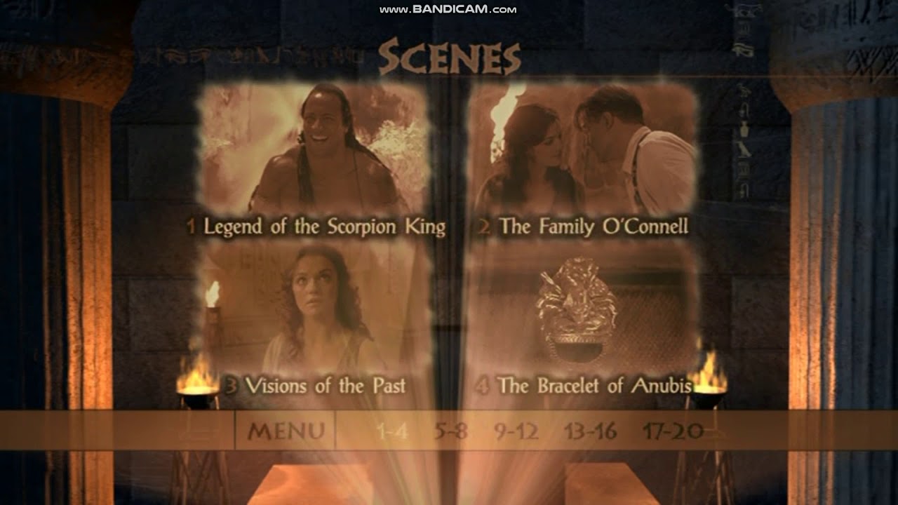 The mummy returns DVD menu walkthrough