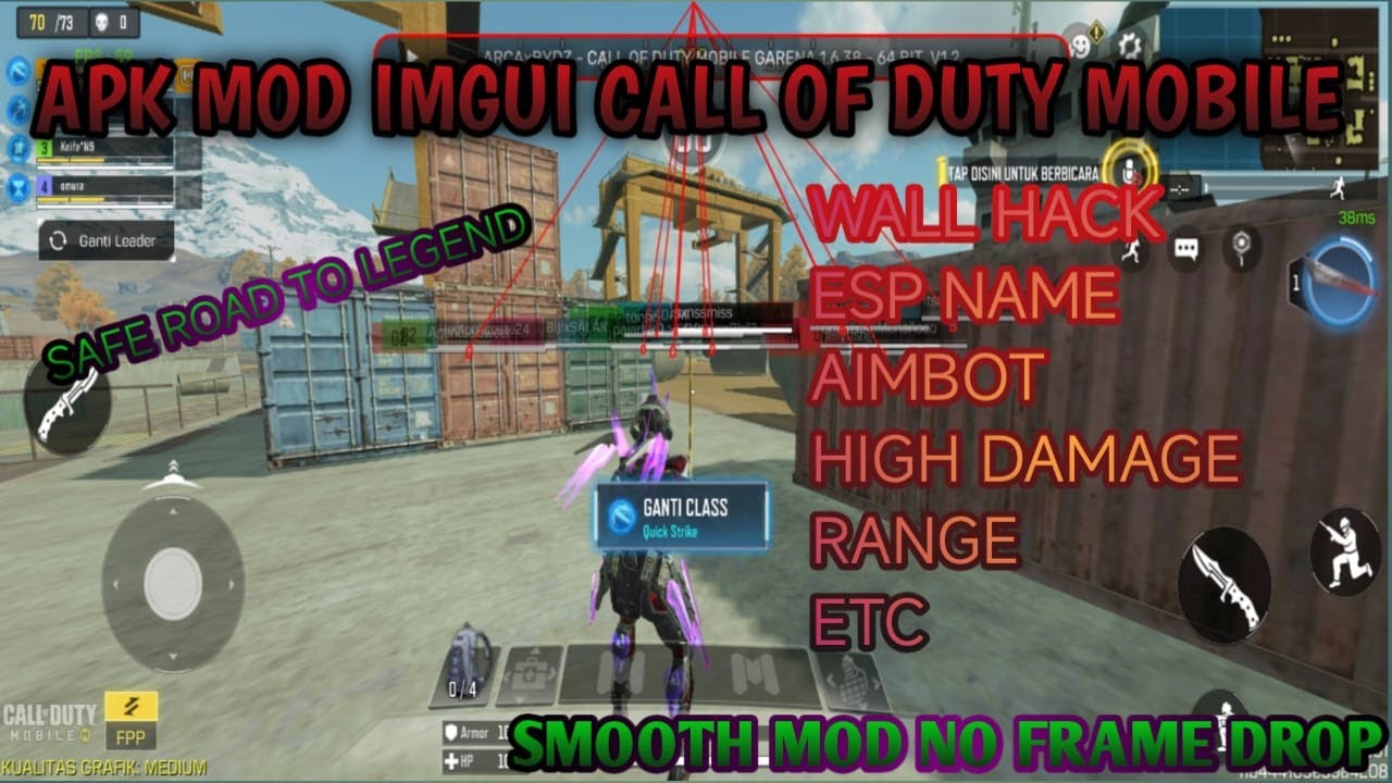 APK MOD CALL OF DUTY MOBILE GARENA SERVER ARCAxBYDZ IMGUI