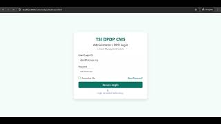 TSI DPDP CMS  - Functional Demo Profile