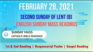 28 February 2021 English Sunday Mass Readings | 2nd Sunday of Lent (B)