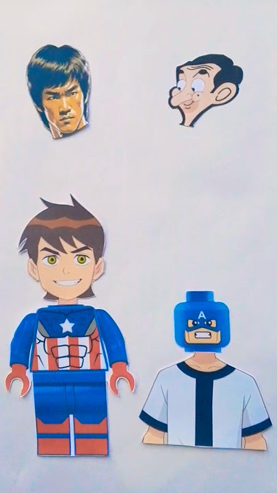 Minecraft captain America 🤣 ben 10 ♥️ #minecraft #captainamerica #mrbean #artandcraft