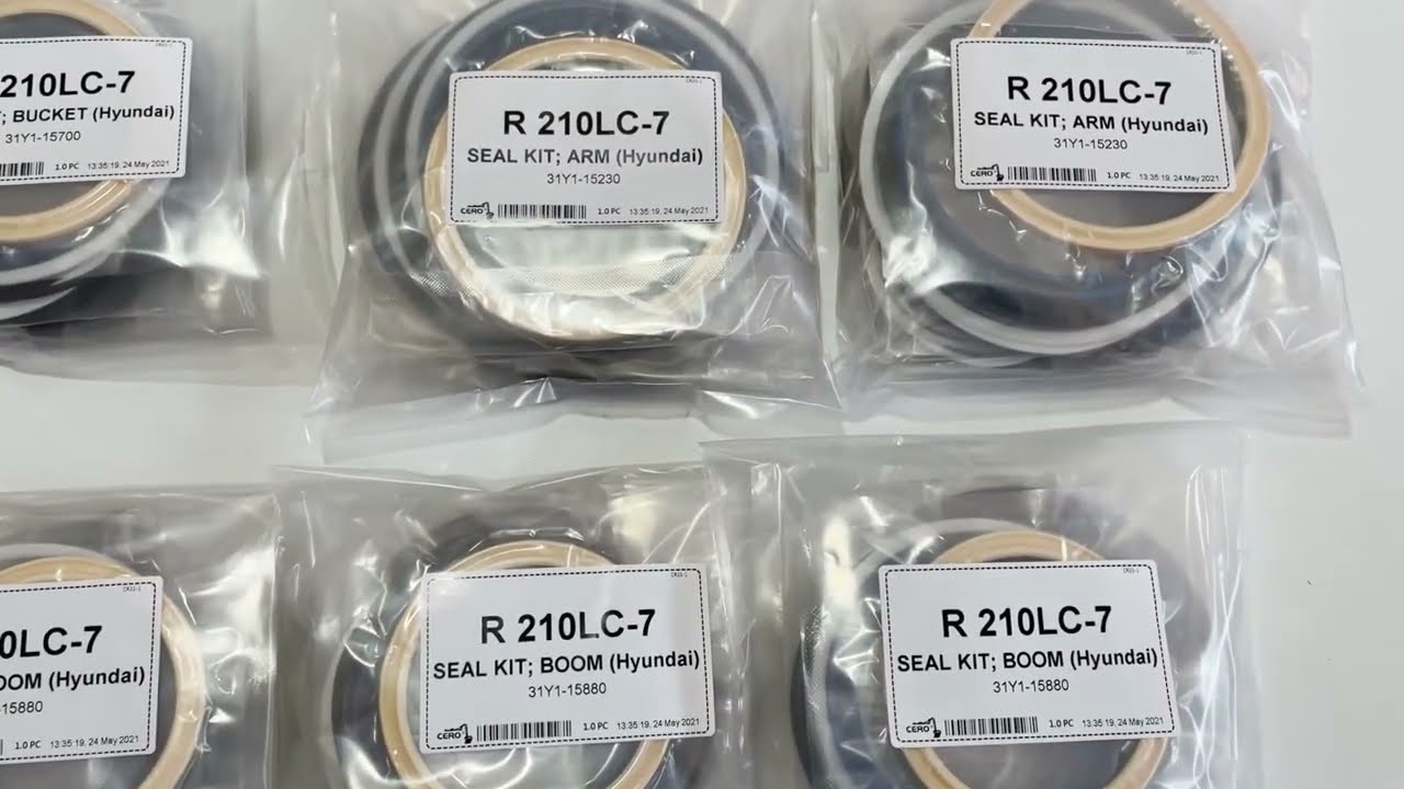 Hyundai R210LC-7 Boom Arm Bucket Seal Kit 31Y1-15880 31Y1-15230 31Y1-15700 R225LC-7