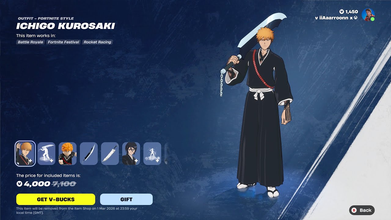 Fortnite Item Shop, February 23rd 2026 - BLEACH RETURNS!!!