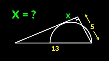 Can you find the length X | Semicircle inside a triangle | A Nice Geometry Problem
