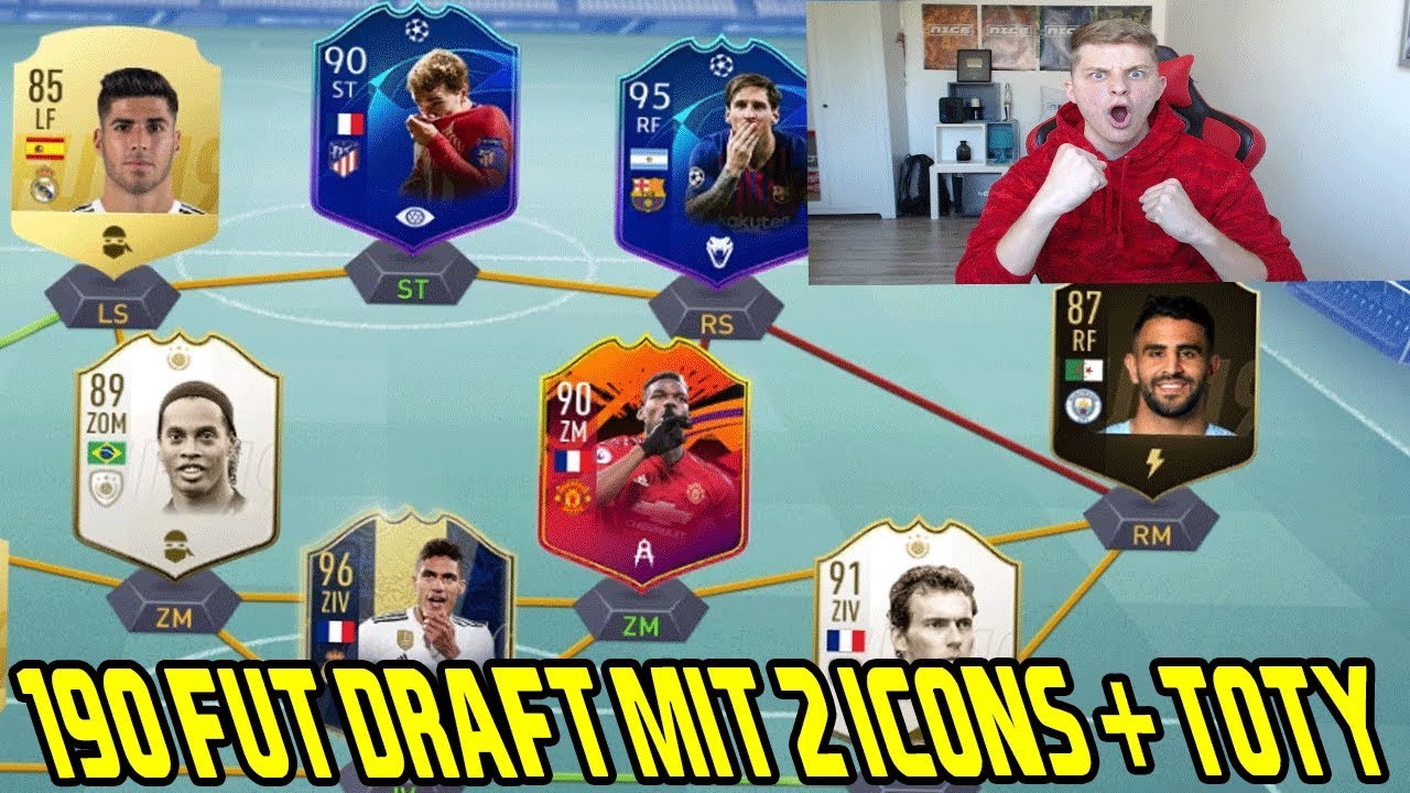 Fifa 19: Heftiges 190 Rated Fut Draft mit ICON Ronaldinho + Headliner POGBA! - Ultimate Team