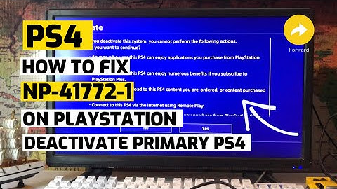 PS4: How to fix Np-41772-1 Deactivated PS4 As Primary Fixed