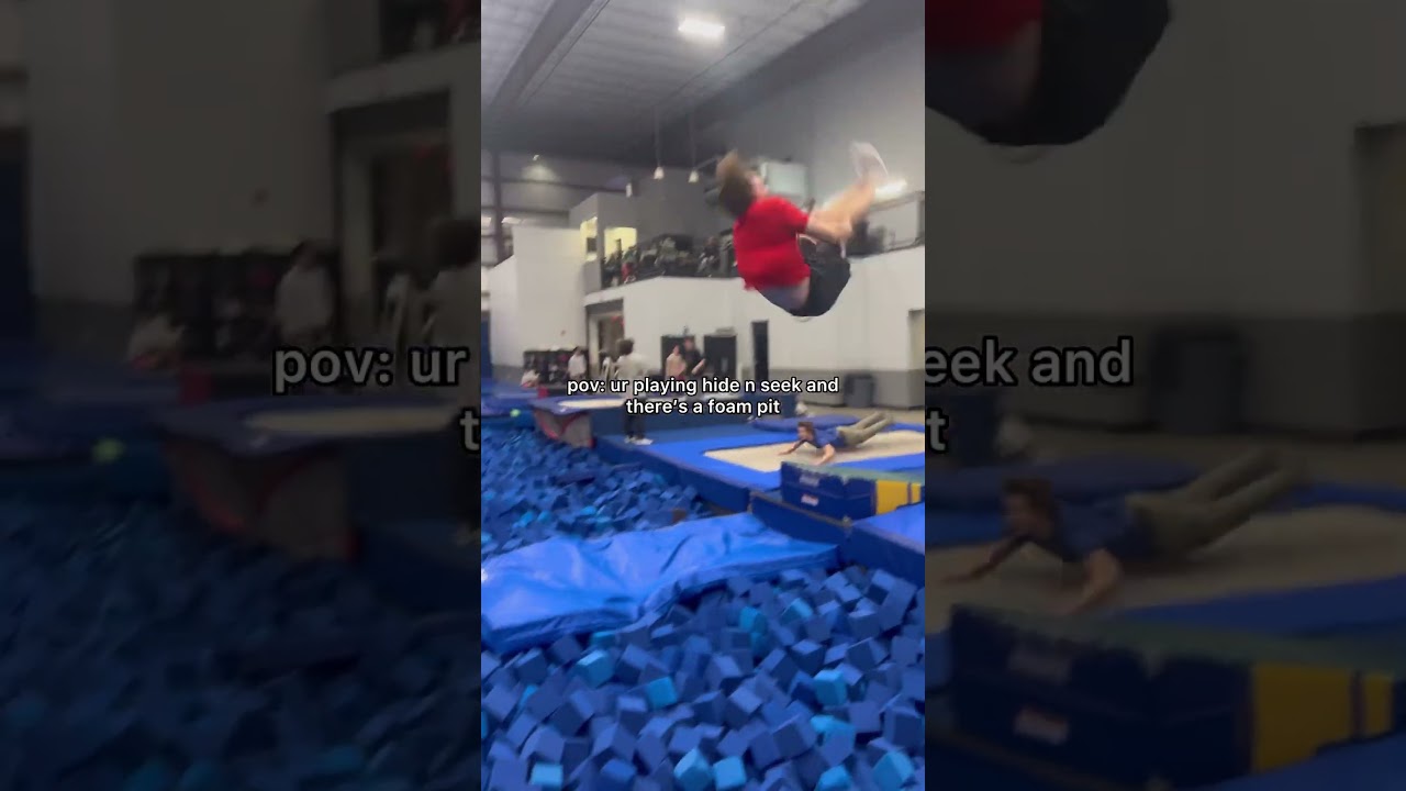 Don’t underestimate the foam pit🫣 