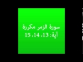 سورة الزمر مكرره آية 13 14 15