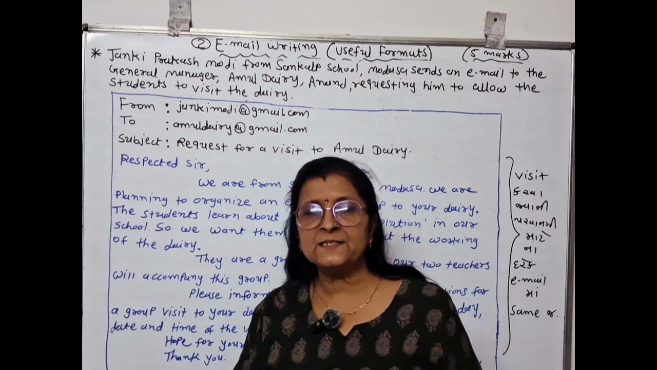 LECT-9 VISITING EMAIL FORMATE MOST IMP FOR STD-11,12 ENGLISH GRAMMAR SERIES BY CHANDRIKA PATEL 