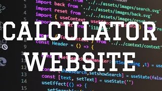 Calculator website | Html, Css, JavaScript | Programming