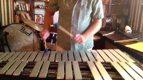 How do you dampen notes on the vibraphone with your mallets? Use the mallet that just played.