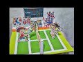 3D Tennis Sport Three Dimensional School Project Mapeh Arts #craft #diy #3D #arts