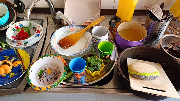 Satisfying ASMR Dishwashing | Real Water & Sponge Sounds