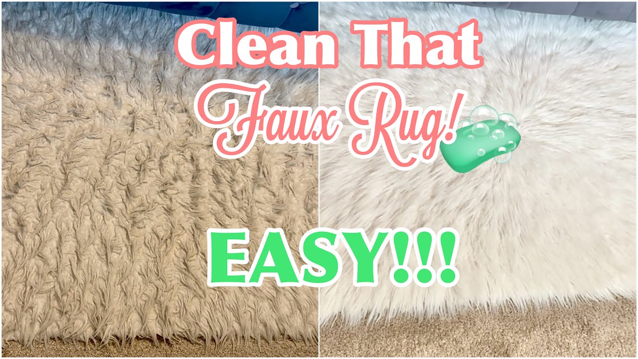 washing faux fur rug in front loading washing machine delicate cycle