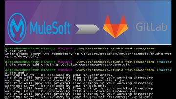 how to commit mule project to git lab using bash