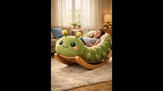 Caterpillar Shaped Rockling Chair 🐛 | Adorable Plush Lounger Design You’ll Fall in Love With