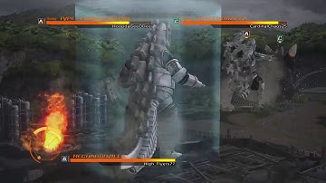 GODZILLA PS4: MechaGodzilla 1974 vs SpaceGodzilla vs Type-3 Kiryu Custom