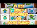 Top 21 Environment day poster drawing//1st Prize winner🏆drawings//world environment day best drawing