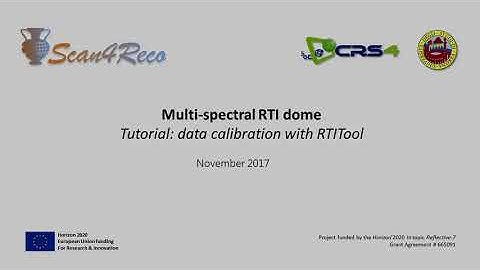 Scan4Reco - Multi-spectral RTI dome , data calibration with RTITool