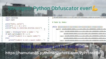 🛡️PyProtector / Strongest Python Obfuscator ever!💪 / Free & available on the website ✅